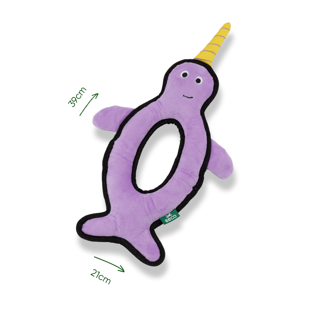 Plush Narwhal Dog Toy - Image 3